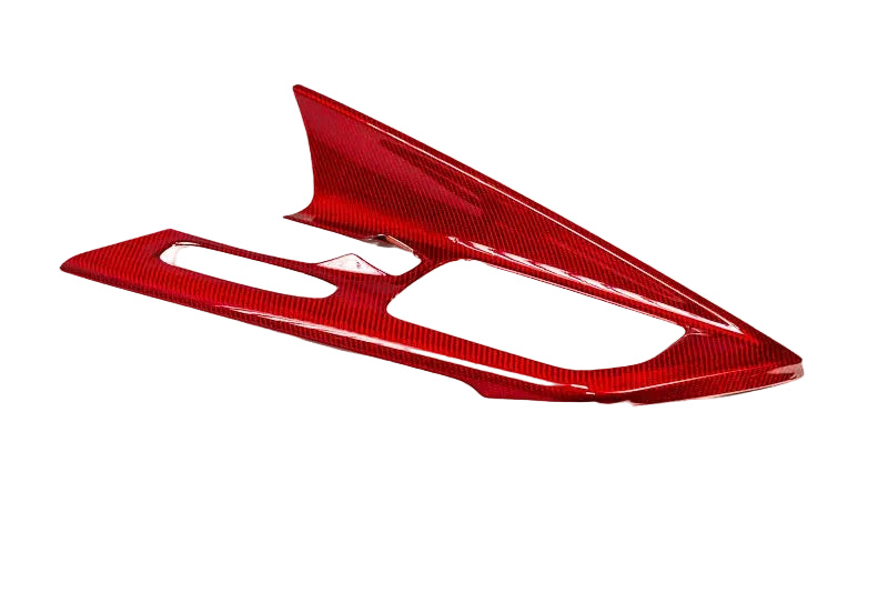 Corvette C8 Red Carbon Fiber Center Console Overlay