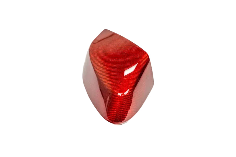 Corvette C8 Red Carbon Fiber Mirror Cap Overlays