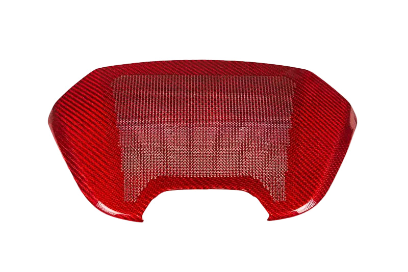 C8 Corvette Carbon Fiber Waterfall Speaker Overlay - Red