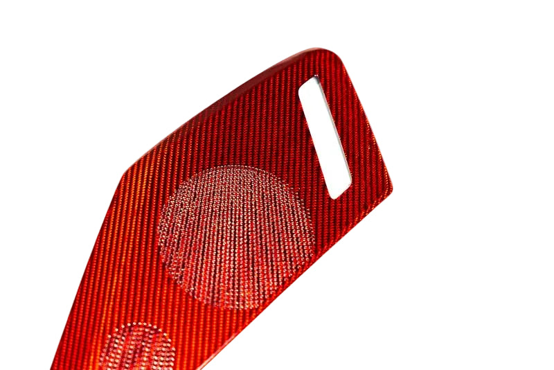 C8 Corvette Carbon Fiber Door Speaker Covers - Red & Blue