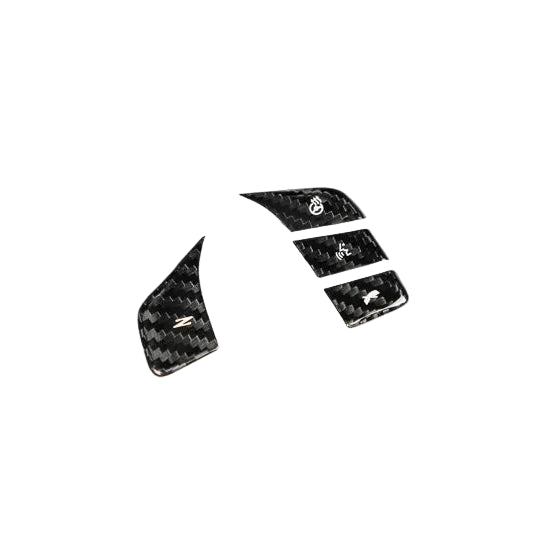 2020–2023 C8 Corvette Carbon Fiber Steering Wheel Button Covers – Heated