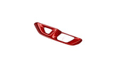 Corvette C8 Red Carbon Fiber Door Lock Trim Overlays
