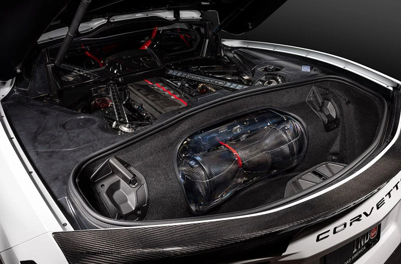 2020+ Chevrolet Corvette C8 Stingray Eventuri Carbon Fiber Intake System with Clear Lid