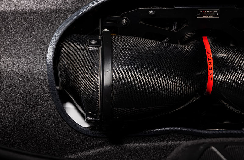 2020+ Chevrolet Corvette C8 Stingray Eventuri Carbon Fiber Intake System with Clear Lid