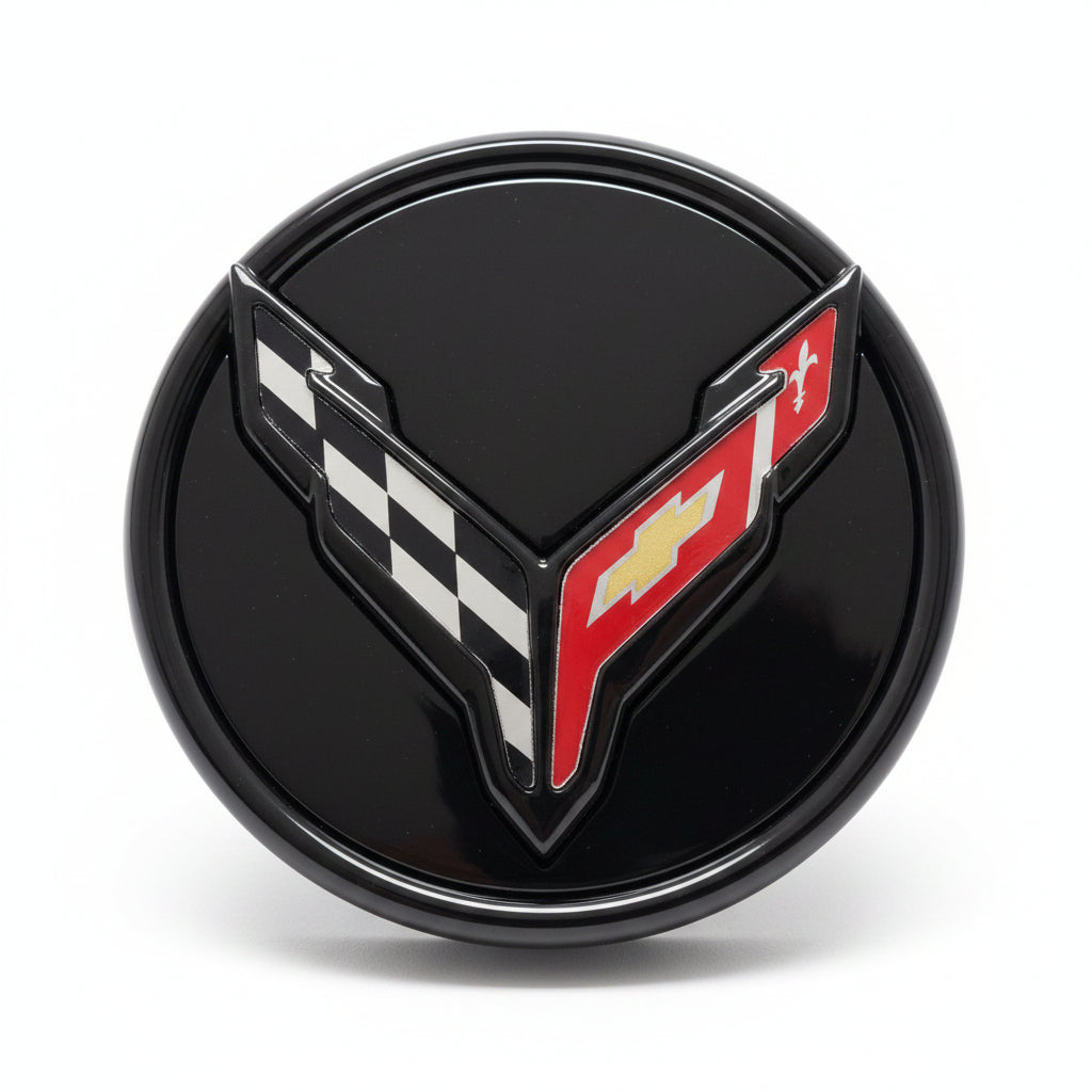 GM OEM C8 Corvette Carbon Flash Flag Center Cap