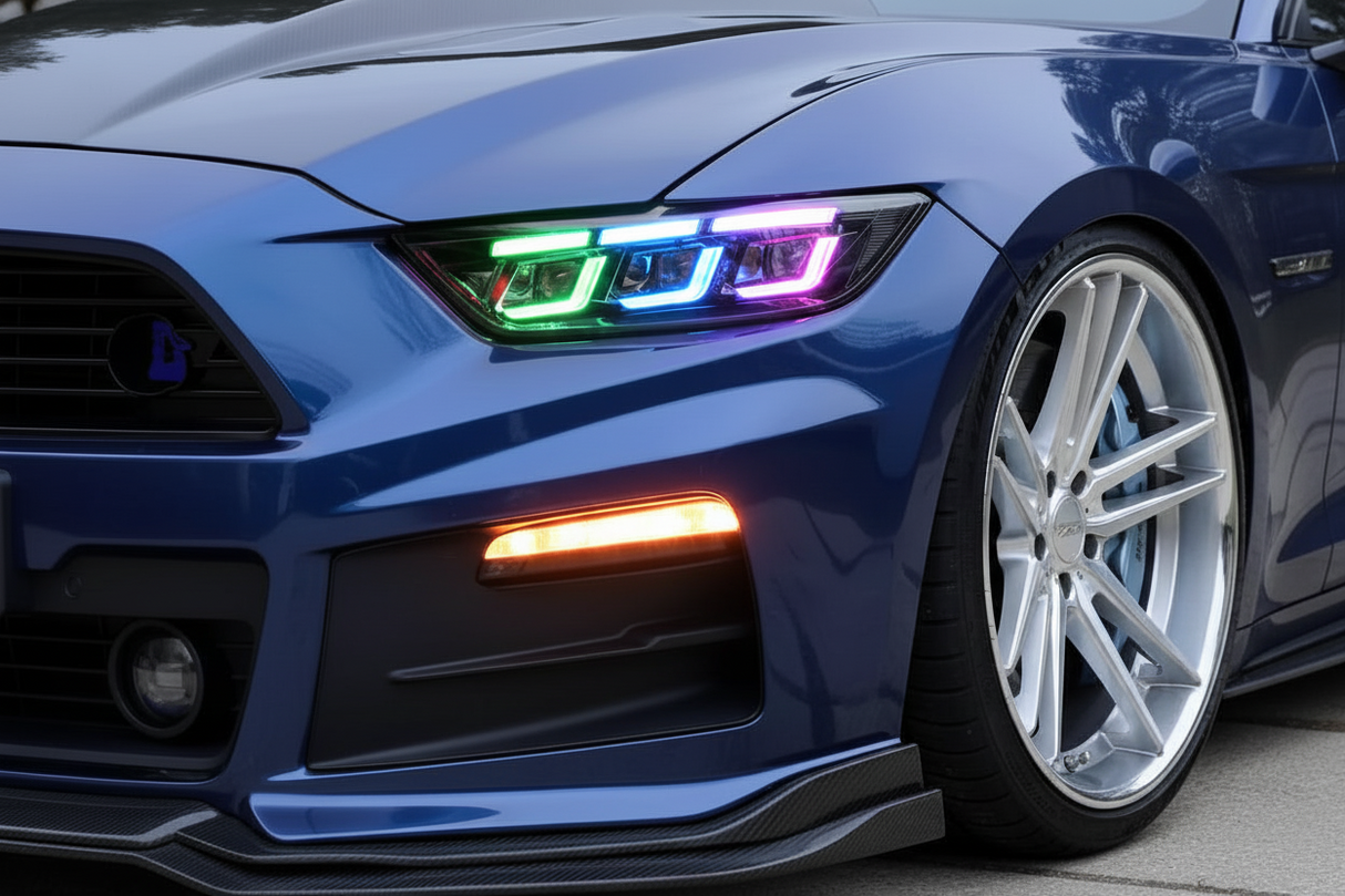 Faros estilo S650 para Ford Mustang 2015-2017 - Serie Flow