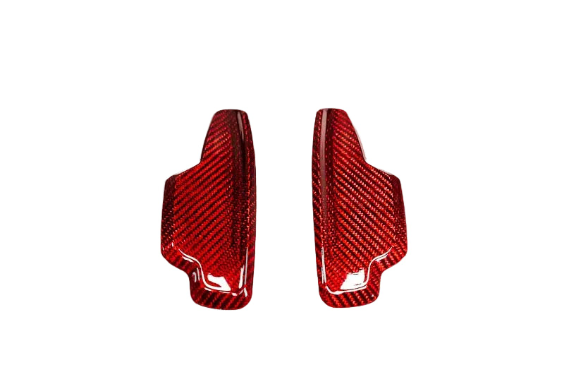 C8 Corvette Carbon Fiber Paddle Shifter Covers - Red