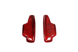 C8 Corvette Carbon Fiber Paddle Shifter Covers - Red