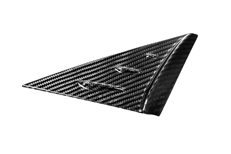 C8 Corvette Carbon Fiber Anti-Buffeting A-Pillar Trim Overlays