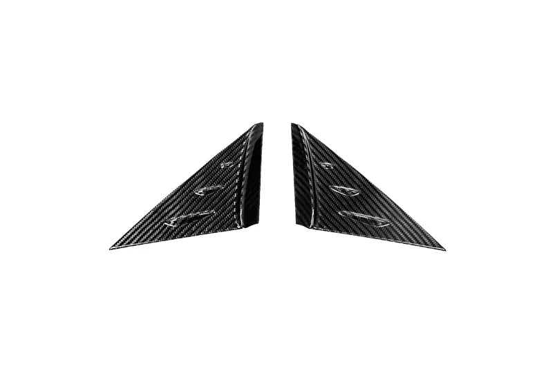 C8 Corvette Carbon Fiber Anti-Buffeting A-Pillar Trim Overlays