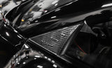 C8 Corvette Carbon Fiber Anti-Buffeting A-Pillar Trim Overlays