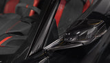 C8 Corvette Carbon Fiber Anti-Buffeting A-Pillar Trim Overlays
