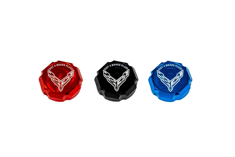 C8 Corvette Billet Brake Fluid Cap Cover – Black, Blue or Red (2020+)