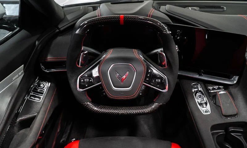 Corvette C8 Z06-Style Carbon Fiber Steering Wheel