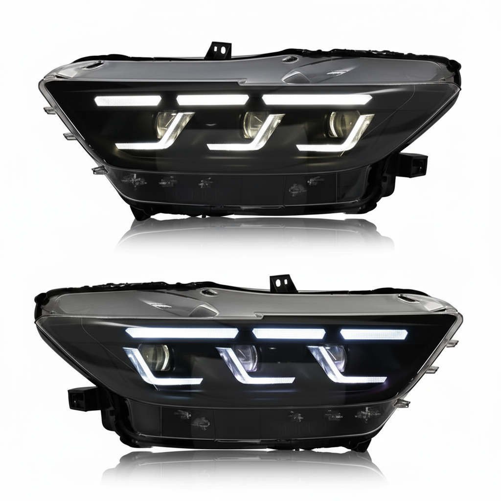 Faros estilo S650 para Ford Mustang 2015-2017 - Serie Flow