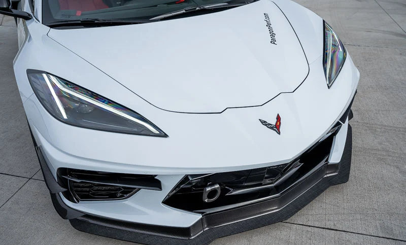 Verus Engineering Carbon Polyweave Front Splitter Kit with Carbon Fiber Air Dam - C8 Corvette
