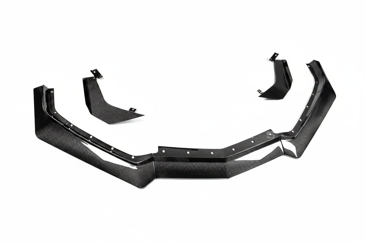 2020–2027 Corvette C8 Stingray Z07-Style Dry Carbon Fiber Front Splitter & Canards