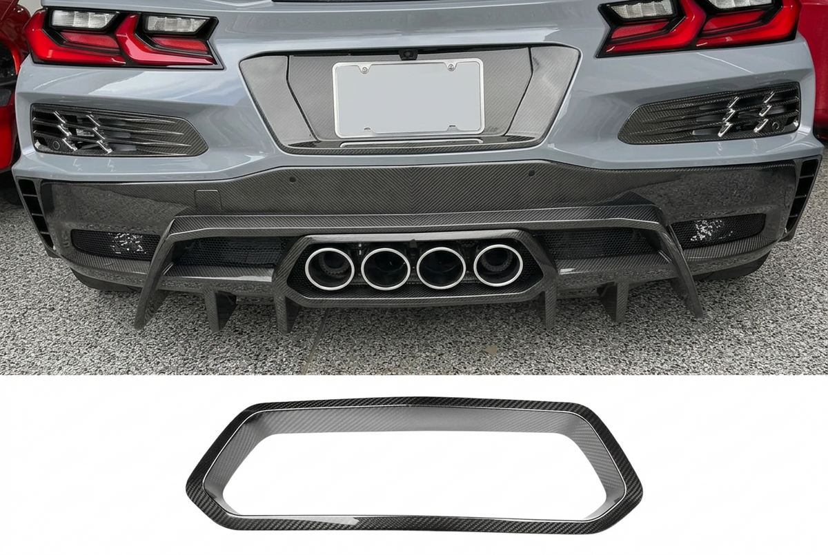 C8 Corvette Z06 / E-Ray / ZR1 Carbon Fiber Exhaust Surround Trim Cover (2023+)
